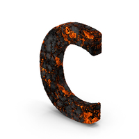 Burnt Letter C PNG & PSD Images