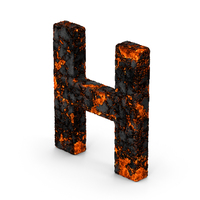 Burnt Letter H PNG & PSD Images