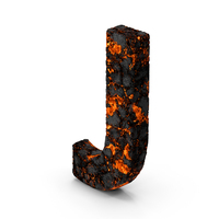 Burnt Letter J PNG & PSD Images