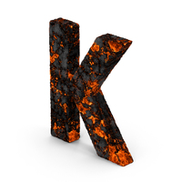 Burnt Letter K PNG & PSD Images