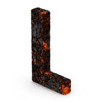 Burnt Letter L PNG & PSD Images
