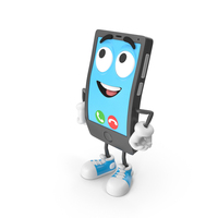 Cartoon Cellphone With Hands On Hips PNG & PSD Images