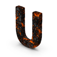 Burnt Letter U PNG & PSD Images