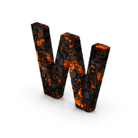 Burnt Letter W PNG & PSD Images