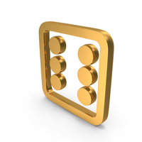 Gold Six Dice Icon PNG & PSD Images