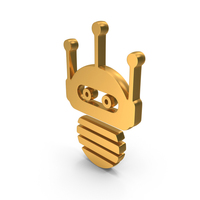 Gold Small Robot Guide Icon PNG & PSD Images