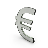 Glass Euro Symbol PNG & PSD Images