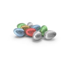 Easter Eggs In Color Foil PNG & PSD Images