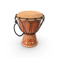 Ornate African Djembe Drum PNG & PSD Images