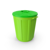 GARBAGE BIN GREEN PNG & PSD Images