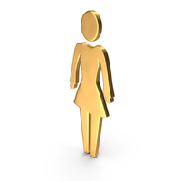 WOMAN SYMBOL GOLD PNG & PSD Images