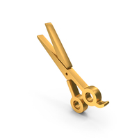 Barber Hairdressing Scissors Icon Gold PNG & PSD Images