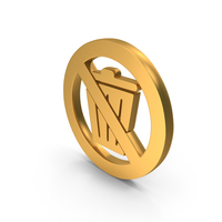Dont Throw Trash Here Icon Gold PNG & PSD Images