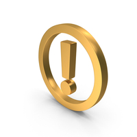 Issue Exclamation Icon Gold PNG & PSD Images