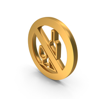 No Alcohol Here Icon Gold PNG & PSD Images