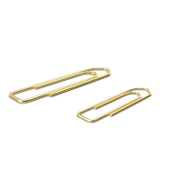 Gold Boat Shape Paper Clips PNG & PSD Images
