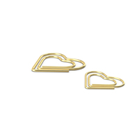 Paper Clip Heart Shape Gold PNG & PSD Images