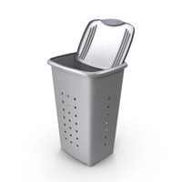 Silver Plastic Laundry Basket PNG & PSD Images