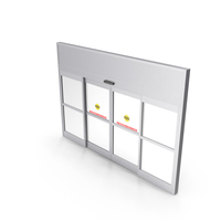 Retail Sliding Door System With Aluminum Framing PNG & PSD Images