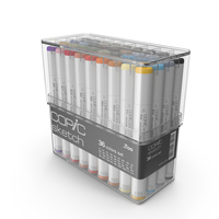36 Sketch Marker Pack PNG & PSD Images