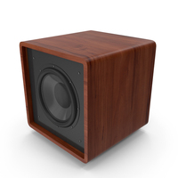 Portable Bass Speakers Dark Wood PNG & PSD Images