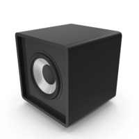 Portable Bass Speakers Black PNG & PSD Images