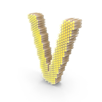 Hexagonal Letter V PNG & PSD Images