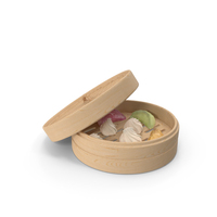 Steamer With Colorful Dumplings PNG & PSD Images