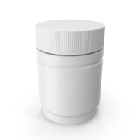 White Glossy Medicine Bottle PNG & PSD Images