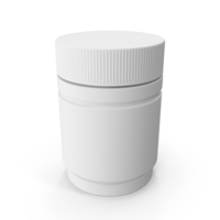 White Matte Medicine Bottle PNG & PSD Images
