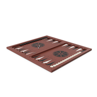Dark Wood Backgammon Board Game PNG & PSD Images