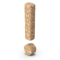 Cracked Mud Exclamation Point PNG & PSD Images