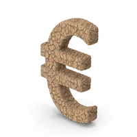 Cracked Mud Euro Symbol PNG & PSD Images
