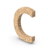 Cracked Mud Letter C PNG & PSD Images