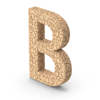 Cracked Mud Letter B PNG & PSD Images