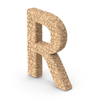 Cracked Mud Letter R PNG & PSD Images