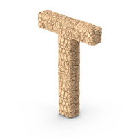 Cracked Mud Letter T PNG & PSD Images