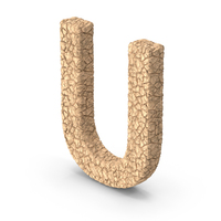 Cracked Mud Letter U PNG & PSD Images