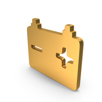 Battery Car Accumulator Electric Icon Gold PNG & PSD Images