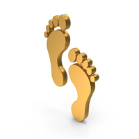 Human Foot Prints Icon Gold PNG & PSD Images