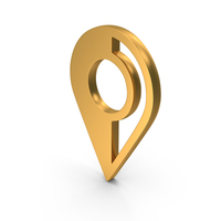 Location Map Icon Gold PNG & PSD Images