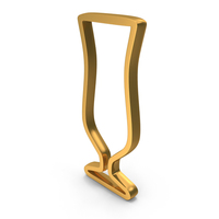 Out Line Hurricane Glass Icon Gold PNG & PSD Images