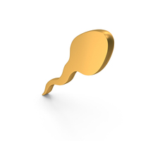 Gold Spermatozoon Icon PNG & PSD Images