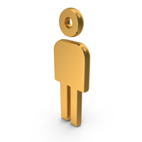 Gents Toilet Symbol Gold PNG & PSD Images