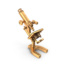 Bronze Antique Microscope PNG & PSD Images