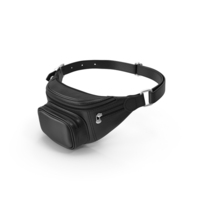 Black Leather Waist Bag PNG & PSD Images