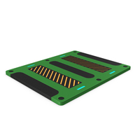 Scifi Tile Panel Green PNG & PSD Images