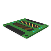 Scifi Tile Panel Green PNG & PSD Images
