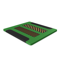 Green SciFi Tile Panel PNG & PSD Images