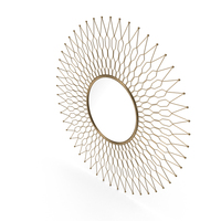 Decorative Sunburst Accent Mirror PNG & PSD Images
